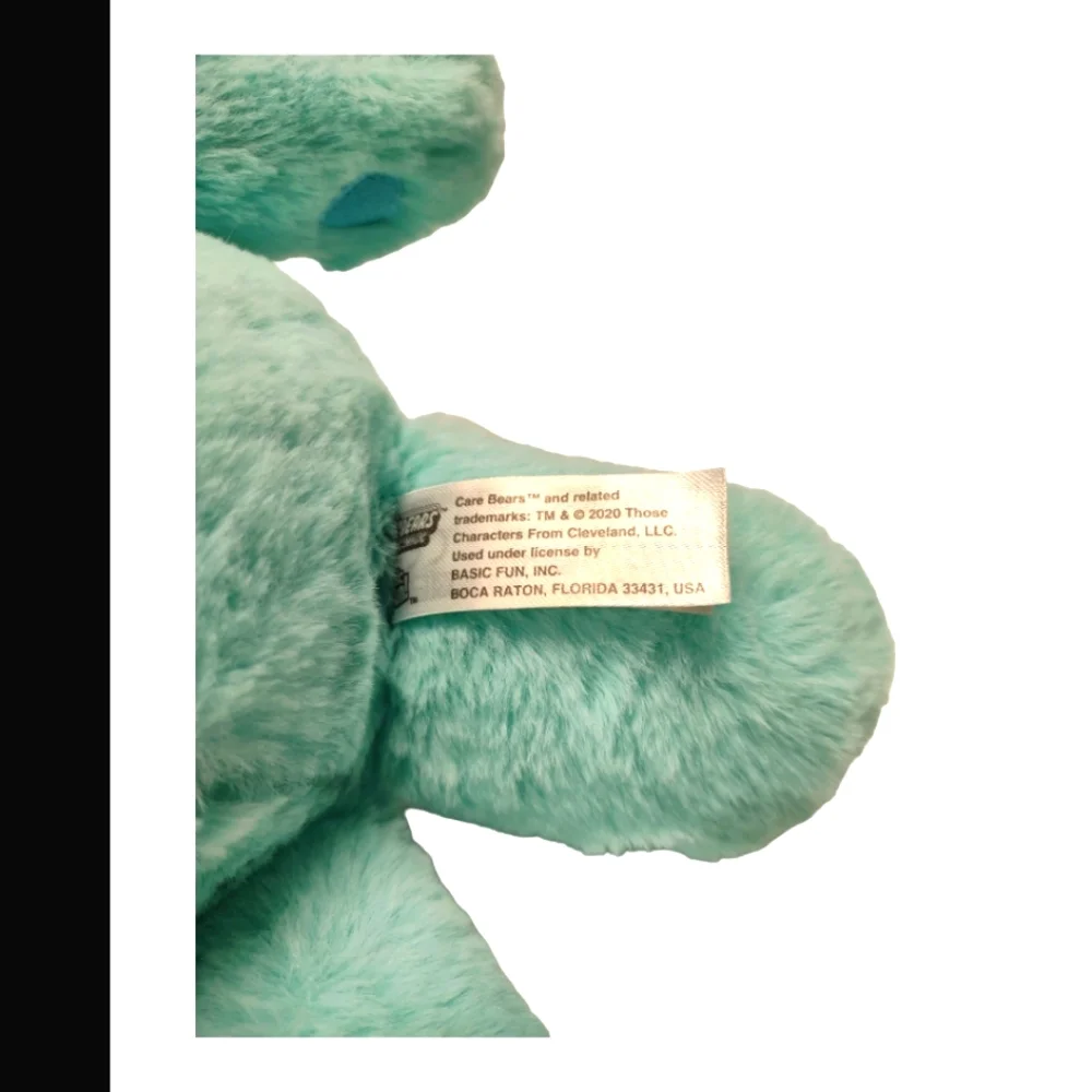 Care Bears Wish Bear Teal and White Stuffed Plush Collectible Toy Animal - Picture 6 of 8